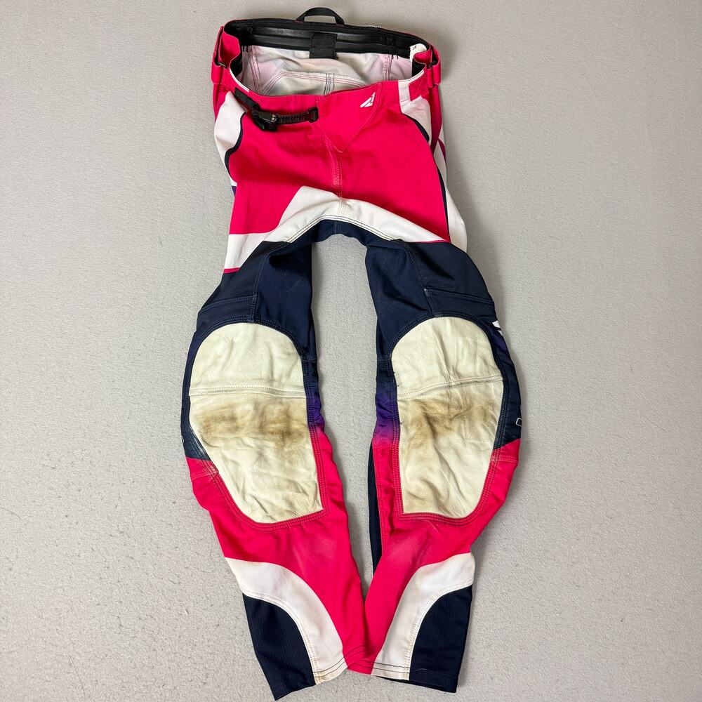 KLIM Revolt MX Pants Mens 30 Pink Purple Navy Motocross Dirt Bike Leather Knee